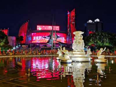 国庆之夜福州五一广场随拍